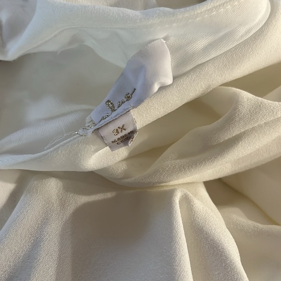 Feeling of Forever White Long Sleeve Mermaid Maxi Dress Gown - Picture 9 of 9